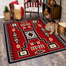 Load image into Gallery viewer, Old Crow - Red (Available in 6 Sizes) | Colorful Southwest Rug