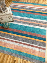 Load image into Gallery viewer, Paradise Blanket - Tropics (Available in 6 Sizes) | Colorful Striped Area Rug