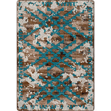 Load image into Gallery viewer, Distressed Fresco - Turquoise (Available in 6 Sizes) | Colorful Southwest Rug
