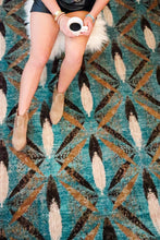 Load image into Gallery viewer, Plumage - Tropical Turquoise (Available in 6 Sizes) | Colorful Southwest Rug

