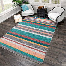 Load image into Gallery viewer, Paradise Blanket - Tropics (Available in 6 Sizes) | Colorful Striped Area Rug
