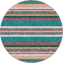 Load image into Gallery viewer, Paradise Blanket - Tropics (Available in 6 Sizes) | Colorful Striped Area Rug
